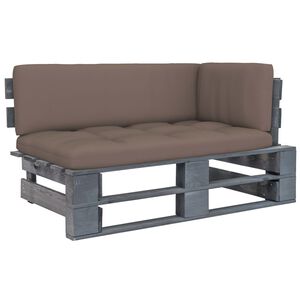 vidaXL Tuinhoekbank pallet ge&iuml;mpregneerd grenenhout grijs