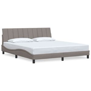 vidaXL Bedframe zonder matras "Hanko" stof taupe 180x200 cm