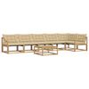 vidaXL Buiten bankenset 7 st Wit en Beige