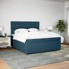 vidaXL Boxspring met matras fluweel blauw 200x200 cm