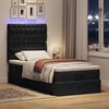 vidaXL Ottoman bed met matrassen en LED's 100x200cm fluweel zwart