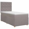 vidaXL Boxspringbed met matras met hoofdeinde Taupe 80 x 200 cm Stof