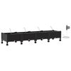 vidaXL Tuin Pot met Irrigatie en Wielen 4 st Zwart 160 x 40 x 28 cm PP