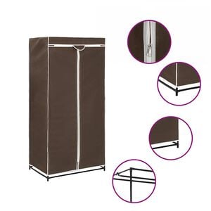 vidaXL Kledingkast 75x50x160 cm bruin