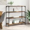 vidaXL Boekenkast Oud Hout 100 x 33 x 100 cm Gemonteerd hout en ijzer