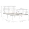 vidaXL Bedframe met lattenbodem metaal wit 120x200 cm