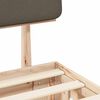 vidaXL Bedframe met Gevoerd Hoofdgedeelte Taupe 100 x 200 cm