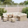 vidaXL Tuin Sofa Set met kussen met opslag 12 pcs Beige en Cr&egrave;me