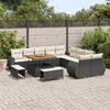 vidaXL Tuinbankenset 13 pcs Zwart poly rattan