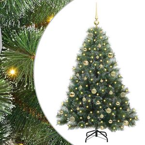 vidaXL Kunstkerstboom met 150 LED met standaard Groen 150 cm PE en PVC