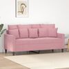 vidaXL Tweezitsbank 140 cm fluweel roze