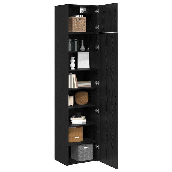 vidaXL Dressoir 3 pcs Zwart Eiken