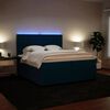 vidaXL Boxspring met matras fluweel blauw 200x200 cm
