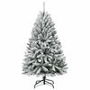 vidaXL Kunstkerstboom met 150 LED Groen en Wit 120 cm PVC en Metaal