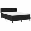 vidaXL Boxspringbed met matras met hoofdeinde Zwart 140 x 200 cm Stof