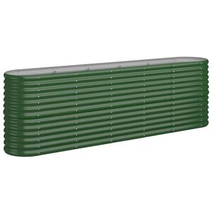 vidaXL Plantenbak 224x40x68 cm gegalvaniseerd staal groen