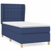 vidaXL Boxspring met matras stof blauw 100x200 cm
