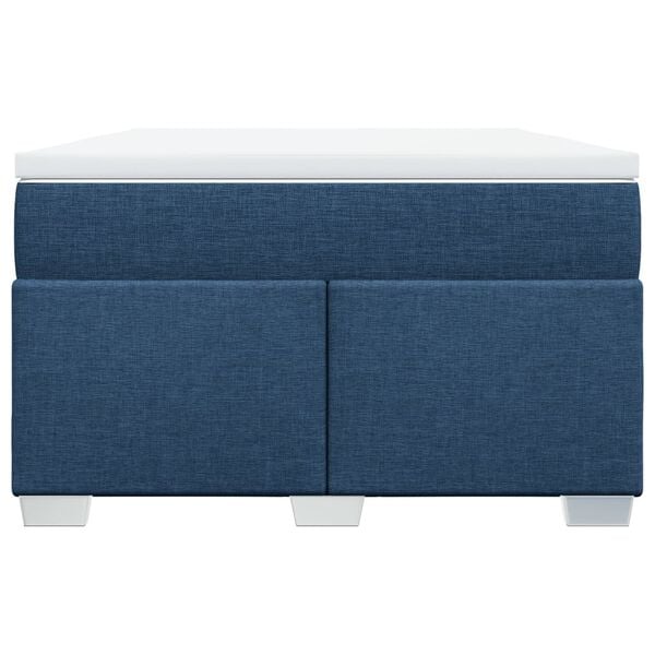 vidaXL Boxspring met matras stof blauw 120x190 cm