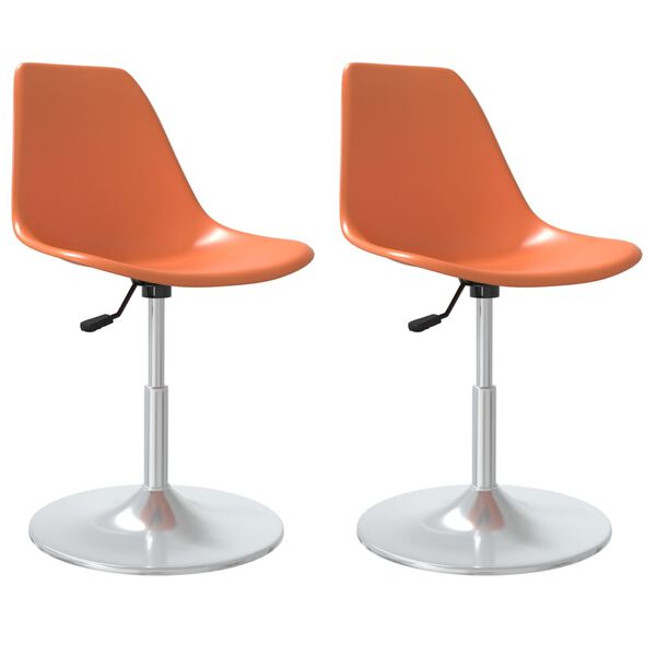 vidaXL Eetkamerstoelen draaibaar 2 st PP oranje
