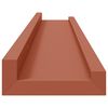 vidaXL Wandplank met plank 2 pcs Rood 60 x 9 x 3 cm Bewerkt hout