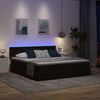 vidaXL Bed met LED-striplichten met opslag Zwart 200 x 200 cm Fluweel