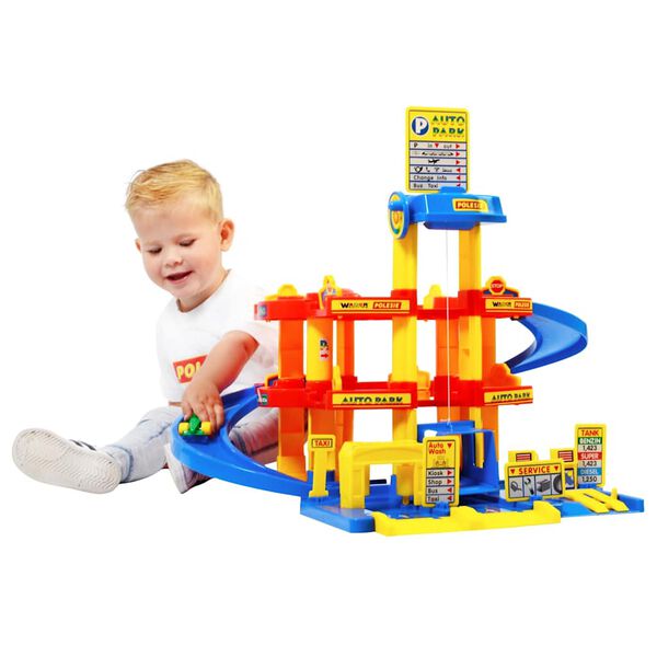 Polesie Wader 5-delige Parkeergarageset 3 verdiepingen 59x59x51 cm PP