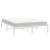 vidaXL Bedframe metaal wit 160x200 cm
