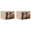 vidaXL Wandkastje BORNE 2 st Sonoma Eiken 36 x 33 x 25 cm Bewerkt hout