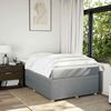 vidaXL Boxspring met matras stof lichtgrijs 120x200 cm