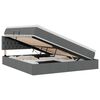 vidaXL LED Opslagbed met Matras Donkergrijs 180 x 200 cm Stof