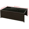 vidaXL 8-delige Loungeset met kussens poly rattan bruin