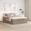 vidaXL Ottoman bed met matras 140x190cm kunstleer cappuccinokleurig