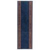 vidaXL Tapijtloper FLORNES Geweven Blauw Diamanten 67 x 150 cm PP 7 mm