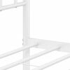 vidaXL Bedframe met hoofd- en voeteneinde metaal wit 183x213 cm