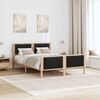 vidaXL Bedframe met hoofdeinde Zwart 140 x 190 cm Stof