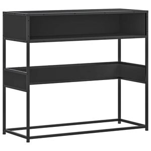vidaXL Wandtafel 90x35x80 cm bewerkt hout zwart