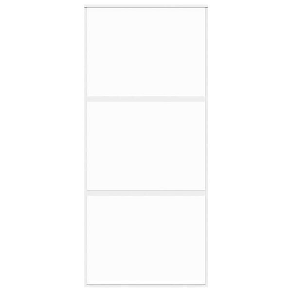 vidaXL Schuifdeur 90x205 cm gehard glas en aluminium wit