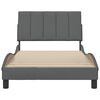 vidaXL Bedframe zonder matras "Hanko" 100x200 cm stof donkergrijs