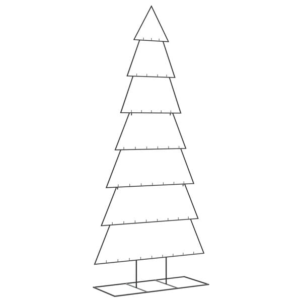 vidaXL Kerstdecoratie kerstboom 210 cm metaal zwart