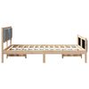 vidaXL Bedframe met hoofdeinde Lichtgrijs 140 x 190 cm Stof