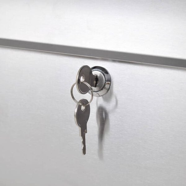 vidaXL Brievenbus op standaard roestvrij staal