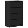 vidaXL Dressoir 60x35x98,5 cm bewerkt hout zwart