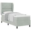 vidaXL Boxspringbed met hoofdeinde Lichtgrijs 200 x 80 cm Fluweel