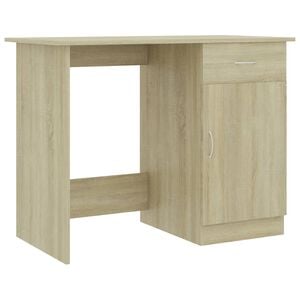 vidaXL Bureau 100x50x76 cm bewerkt hout sonoma eikenkleurig