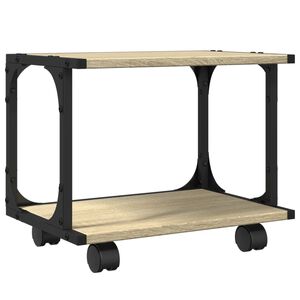 vidaXL Printerkastje 2-laags 41x28x33,5 cm hout sonoma eiken