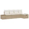 vidaXL Bankstel 5 st poly rattan