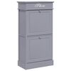 vidaXL Schoenenkast 50x28x98 cm paulowniahout grijs