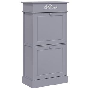 vidaXL Schoenenkast 50x28x98 cm paulowniahout grijs
