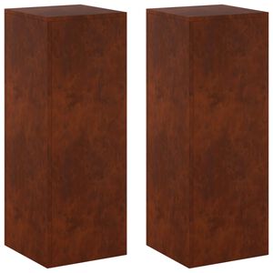 vidaXL Plantenstandaard 2 pcs Roestkleurig 30 x 30 x 80 cm