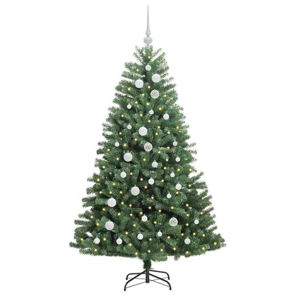 vidaXL Kunstmatige Inklapbare Kerstboom Groen 150 cm PVC en Metaal